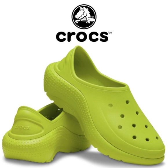 Crocs™ NWT Classic Sneaker - Neon Green - W9/M7 - Picture 1 of 13